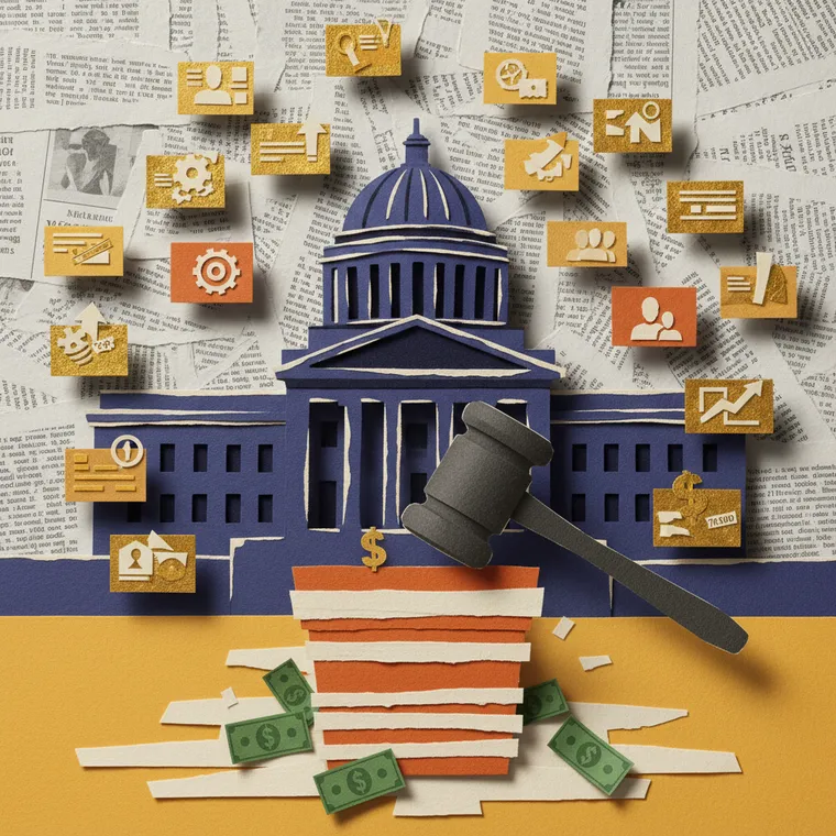 CFTC 암호화폐 규제 자문위원회 출범 페이퍼컷 콜라주 일러스트레이션