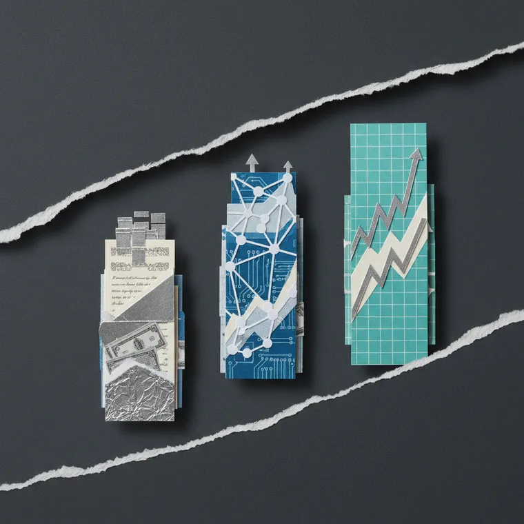 2026년 크립토 3대 메가 내러티브 RWA 토큰화 AI 크립토 탈중앙 파생상품 섹터 성장 분석 페이퍼컷 콜라주