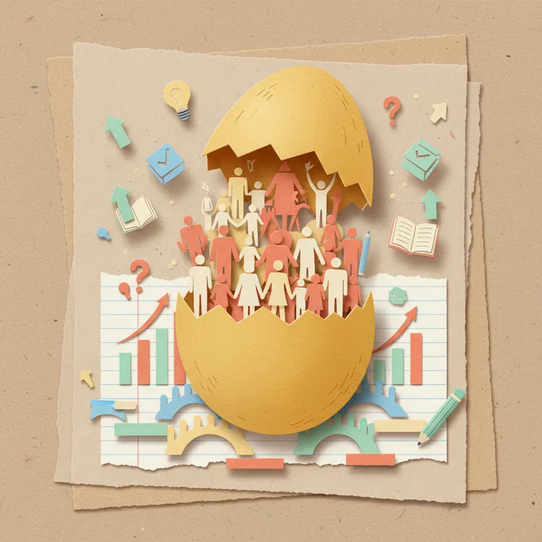 Nestree EGG 토큰 생태계 Vote.Token 커뮤니티 성장 공포장 속 선방 페이퍼컷 콜라주 일러스트레이션