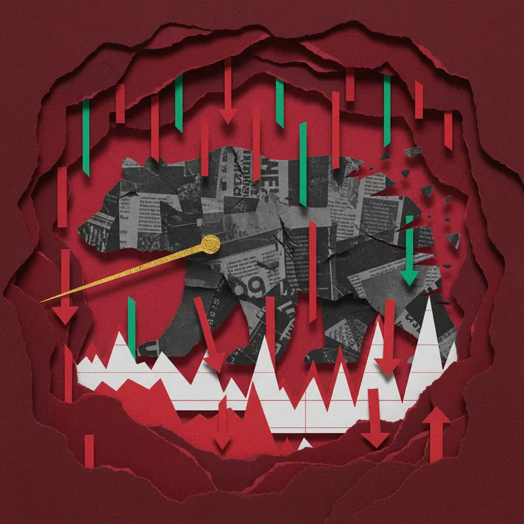 비트코인 급락 공포탐욕지수 18 극단적 공포 암호화폐 시장 하락 페이퍼컷 콜라주