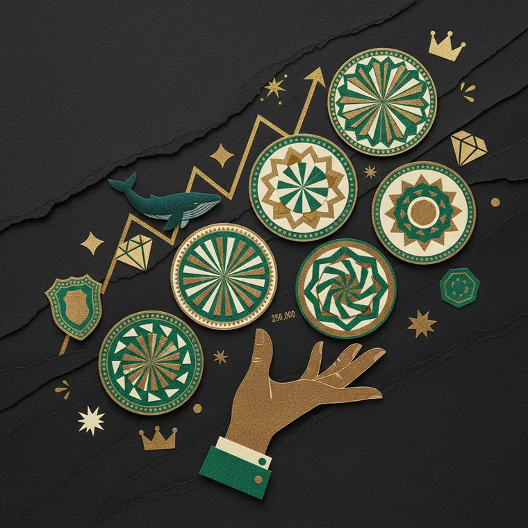 극단적 공포 구간에서 매수할 암호화폐 TOP 6 추천 코인 페이퍼컷 콜라주 일러스트