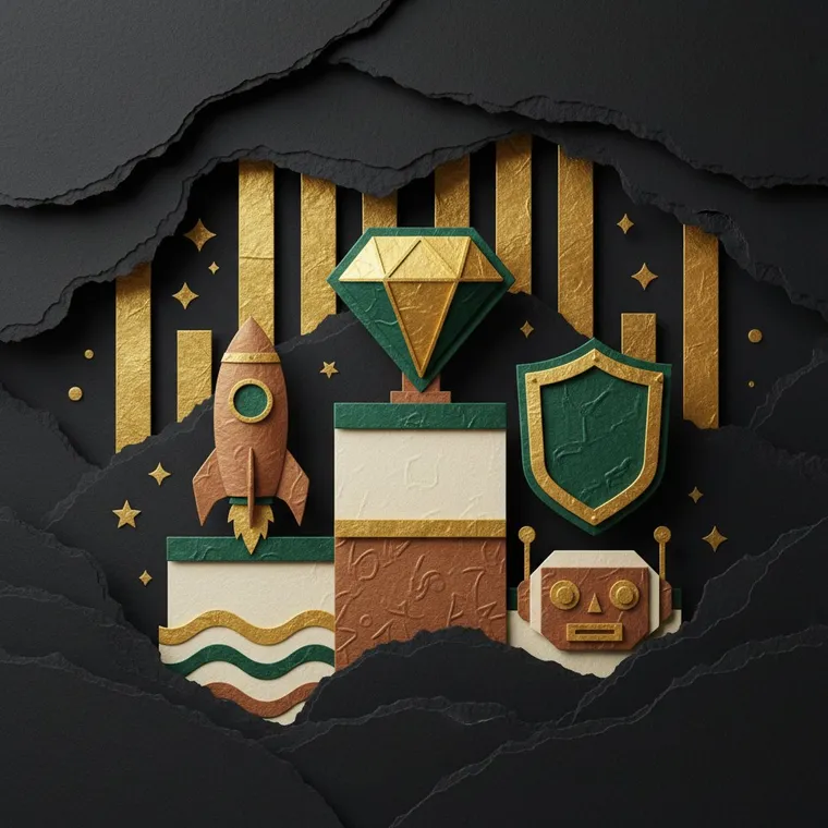 2026년 4월 주목 알트코인 TOP 5 ETH 솔라나 XRP BLUR VIRTUAL 투자 추천 페이퍼컷 콜라주 일러스트레이션