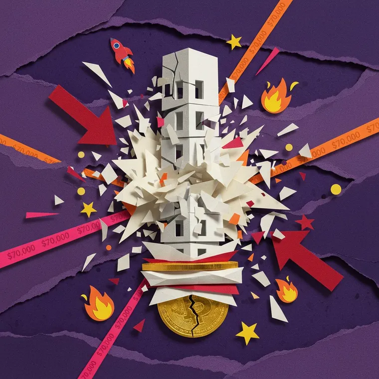 비트텐서 TAO 폭락 WLFI 역대 최저 크립토 시장 충격 2026년 4월 페이퍼컷 콜라주 일러스트레이션